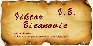 Viktor Bicanović vizit kartica